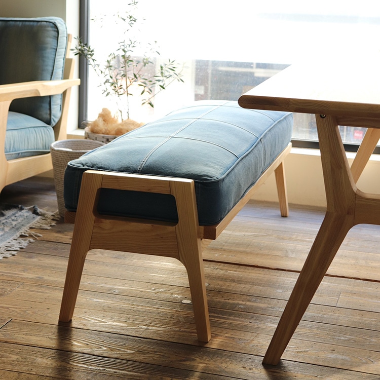 APERTO BENCH WH アペルト ベンチ デニム生地-